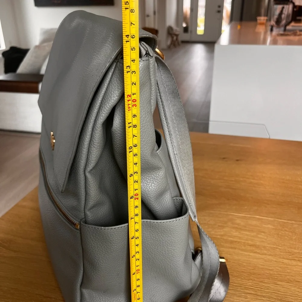 Freshly picked diaper bag backpack in stone